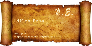 Móza Enna névjegykártya